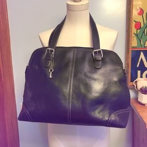 Fossil Black Leather Satchel